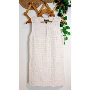 Cynthia Rowley White Eyelet Cotton Shift Dress